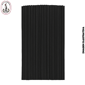 Pacote 50 Vareta de Fibra Preta - 20cm