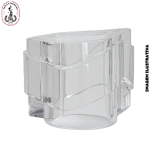 Sobretampa Cristal Cilíndrica c/Detalhes - RECRAVE B-15MM