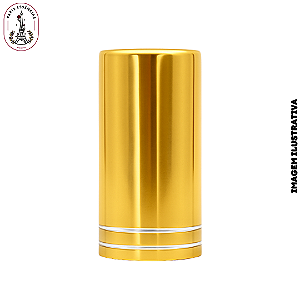 Sobretampa Dourada Cilíndrica c/Friso Prata - EASY LOCK B-15MM