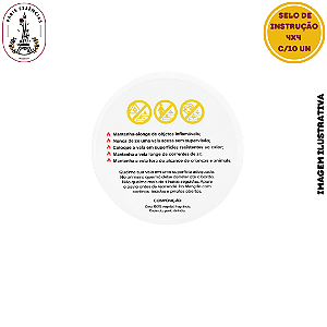 Selo de Instrução Adesivo para Vela – Kit com 10 Unidades 4x4