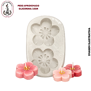 Molde De Silicone Flor Cerejeira Mini - 2 Cavidade