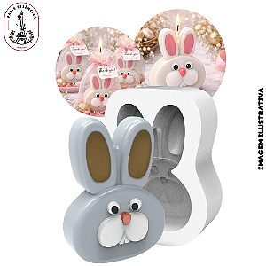 Molde De Silicone Rosto do Coelho | Coelhinho da Páscoa - 1 Cavidade (UN)