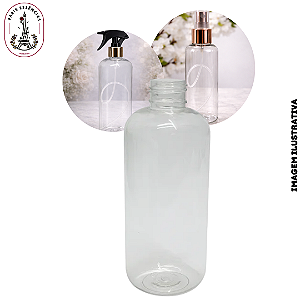 Frasco Pet Transparente Cilíndrico 250ml - Rosca 24/410
