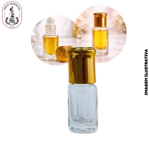 Porta Perfume de Vidro Roll-on Luxo 3ml - (un)