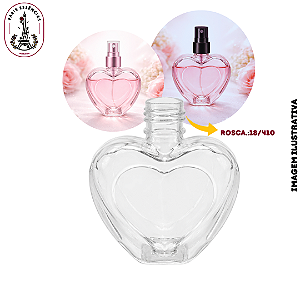 Frasco Pet Coração 50ml - Rosca 18/410 (UN)