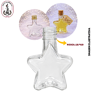 Frasco Pet Estrela 50ml - Rosca 18/410 (UN)
