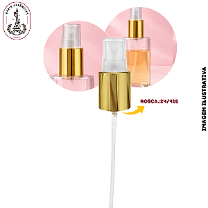 Válvula Spray Luxo Dourada c/Capa Transparente R.:24/415 - (UN)