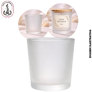 Copo de Vidro Whisky Para Vela Fosco 265ml - (UN)