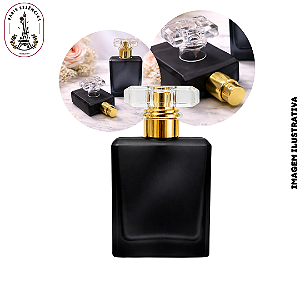 Porta Perfume 30ml Vidro Fosco Fumê c/ Tampa T – (UN)