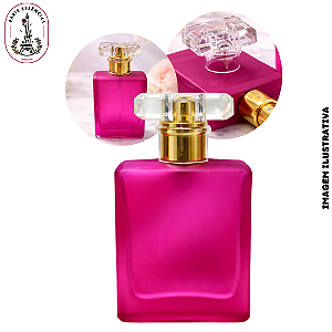 Porta Perfume 50ml Vidro Fosco Pink c/ Tampa T – (UN)