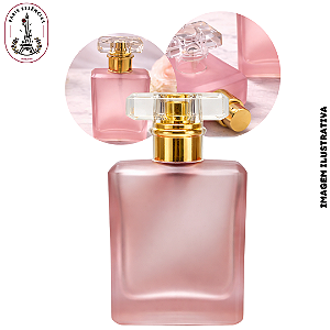 Porta Perfume 50ml Vidro Fosco Rosa c/ Tampa T – (UN)