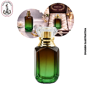 Porta Perfume 30ml Vidro Luxo Âmbar/Verde – (UN)