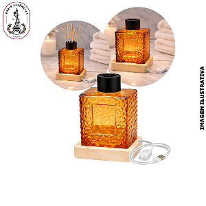 Vidro Difusor Laranja 120ml com Base Luminosa – (UN)
