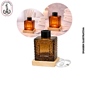 Vidro Difusor Âmbar 120ml com Base Luminosa – (UN)