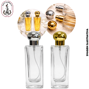 Porta Perfume Jo Malon 30ml Luxo c/Tampa Dourada ou Prata - (UN)