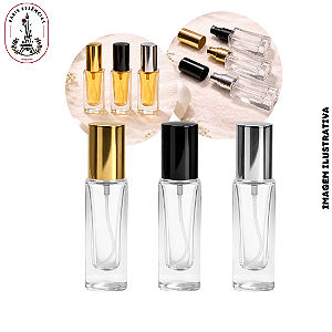 Porta Perfume Mini Square 5ml c/Spray Luxo Cores - (UN)