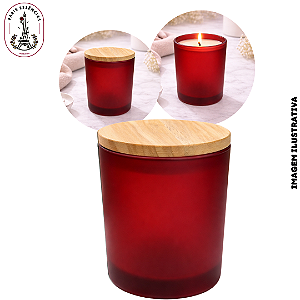 Copo de Vidro Para Vela 200ml Vermelho Fosco - (UN)