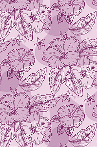 Necessaire Slim - Hibiscos