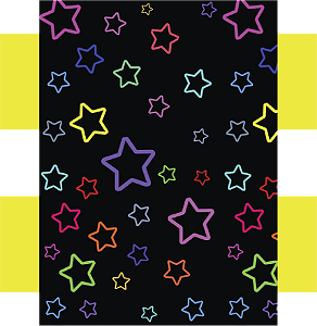 Estojo Box - Estrelas Neon