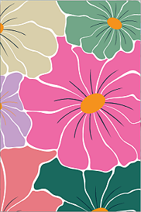 Necessaire Slim - Retro Bloom