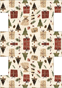 Recorte Sublimado Necessaire Box - Natal 25