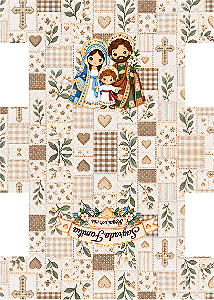 Recorte Sublimado Necessaire Box - Santinhos Patchwork