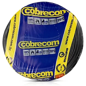 Cabo Flexivel 2,5mm Preto 750v Cobrecom - 25 Metros