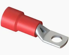 TERMINAL OLHAL 10MM² M6 PRE-ISOLADO VERMELHO (PACOTE COM 10UN)