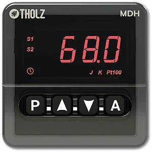 CONTROLADOR TEMPERATURA DIGITAL 48X48 100-240V SAI 24VCC/SSR THOLZ MDH1311R-P763
