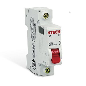 DISJUNTOR UNIPOLAR 10A ATÉ 63A C STECK SDD61C10/63