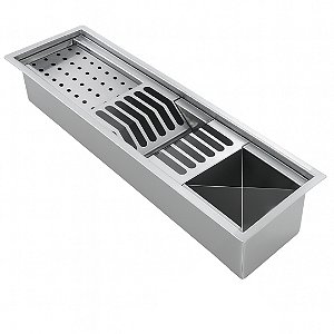 Calha Gourmet Escorredor Inox Tamanho 19x62 Cm Ecosul