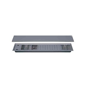 Calha Gourmet Inox Tamanho 19x120 cm + Tampa Ecosul