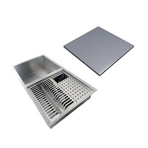 Cuba com Calha 44x94 + Tampa Inox