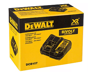 CARREGADOR 12V A 20V BIVOLT DCB107-BR DEWALT