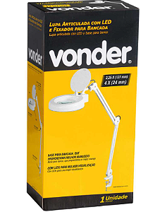 LUPA ARTICULADA COM LED BIVOLT COM FIXADOR PARA BANCADA 7022050050 VONDER