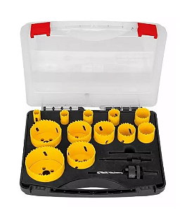 JOGO DE SERRA COPO BI-METÁLICAS 16A76MM COM DENTES EM AÇO RÁPIDO 15PÇS 42620/515 TRAMONTINA