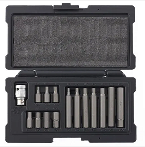 JOGO DE BITS ALLEN SEXTAVADO HASTE SEXTAVADA 1/2 POL CRV 15 PCS STELS