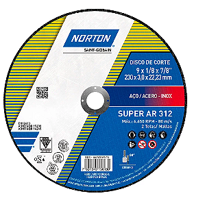 DISCO COR.230,0 X 3,0 X 22,23 AR312 2T NORTON
