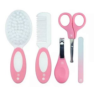 Kit Higiene de Bebê 5 Peças Pimpolho Cor:Rosa