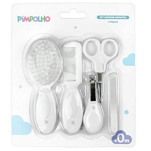 Kit Higiene de Bebê 5 Peças Pimpolho Cor:Branco