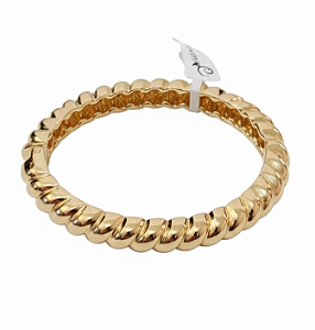 Bracelete croissant aro grosso (BANHADO A OURO 18k)