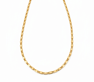 Corrente masculina chata fina (BANHADO A OURO 18K)