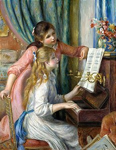 Duas meninas ao piano - Pierre Auguste Renoir