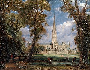 Catedral de Salisbury vista do terreno do bispo - John Constable