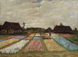 Canteiros de flores na Holanda - Vincent van Gogh