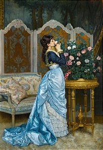 Quadro - Sonhando Acordada - Auguste Toulmouche