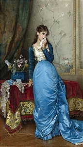 Quadro - A Carta (1879) - Auguste Toulmouche