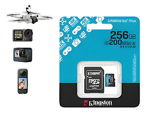 Cartão De Memória Micro Sdxc 256gb 4k Kingston Sdcg3/256gb