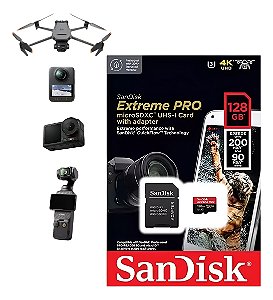 Cartão De Memória Sandisk  Extreme PRO Com Adaptador Sd 128gb