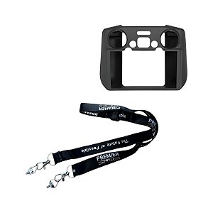 DUPLICADO - Kit Capa Silicone + Alça Device Controle Dji Mini 4 Pro/Mini 5 Pro/Mavic 4 Pro/Flip Controle Rc2